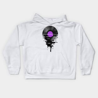 Vinyl LP Music Record Sunset Purple Kids Hoodie